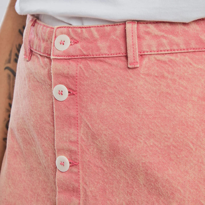 FALDA - Brava Fabrics, Mini Washed Denim Rosa