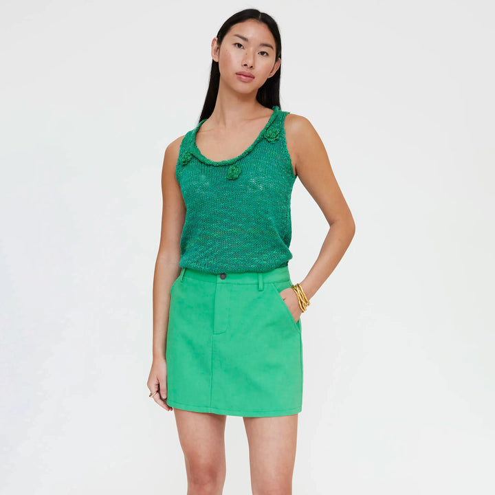 FALDA - Wild Pony, Corta mezcla lino verde