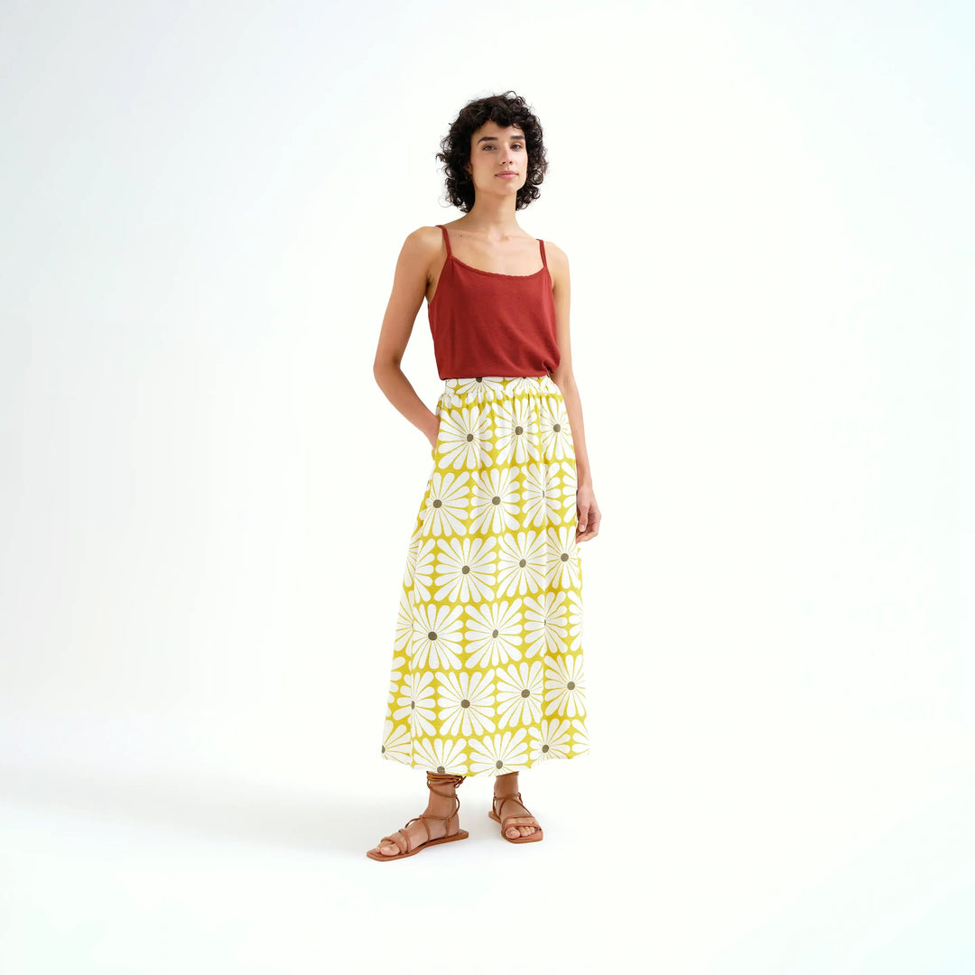 FALDA - Compañía Fantástica, Larga con estampado Olive Flower