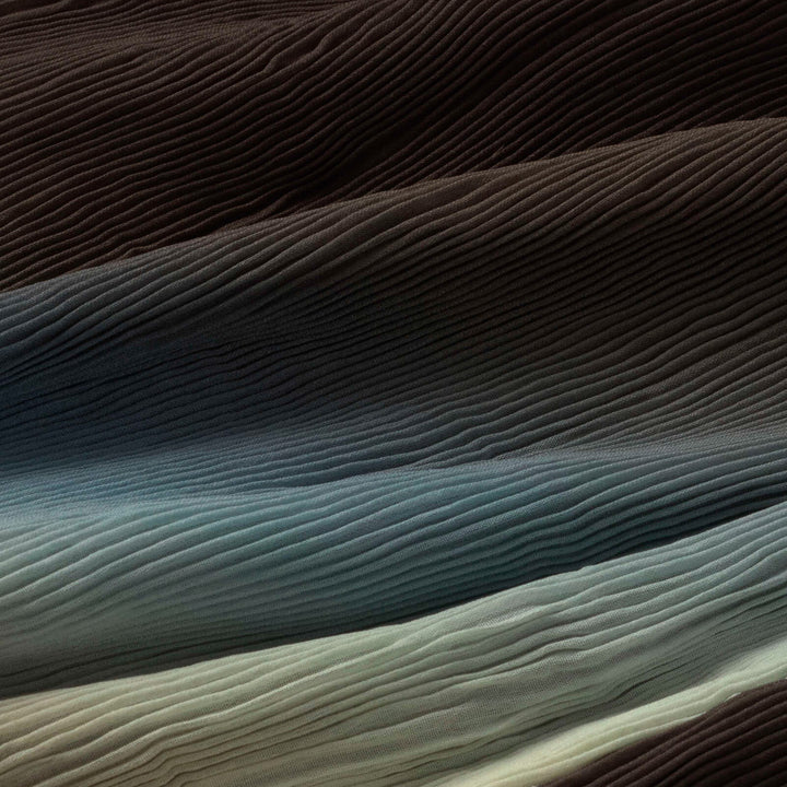 FALDA - Thinking Mu, Larga plisada marrón glass Pauline