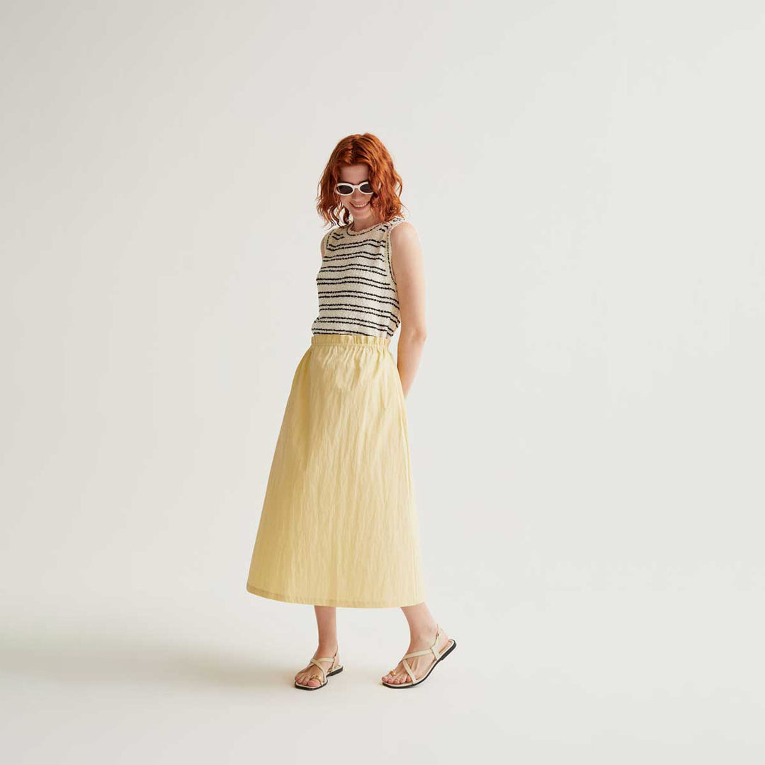 FALDA - Compañía Fantástica, Midi amarillo claro