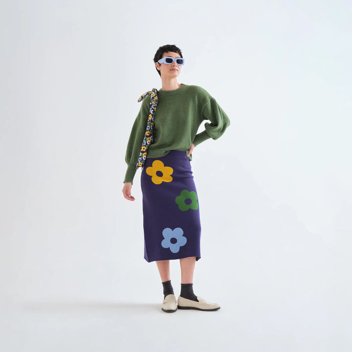 FALDA - Compañía Fantástica, Midi con estampado Euphonia