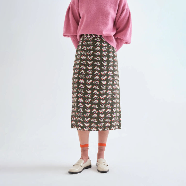 FALDA - Compañía Fantástica, Midi con estampado Geometry