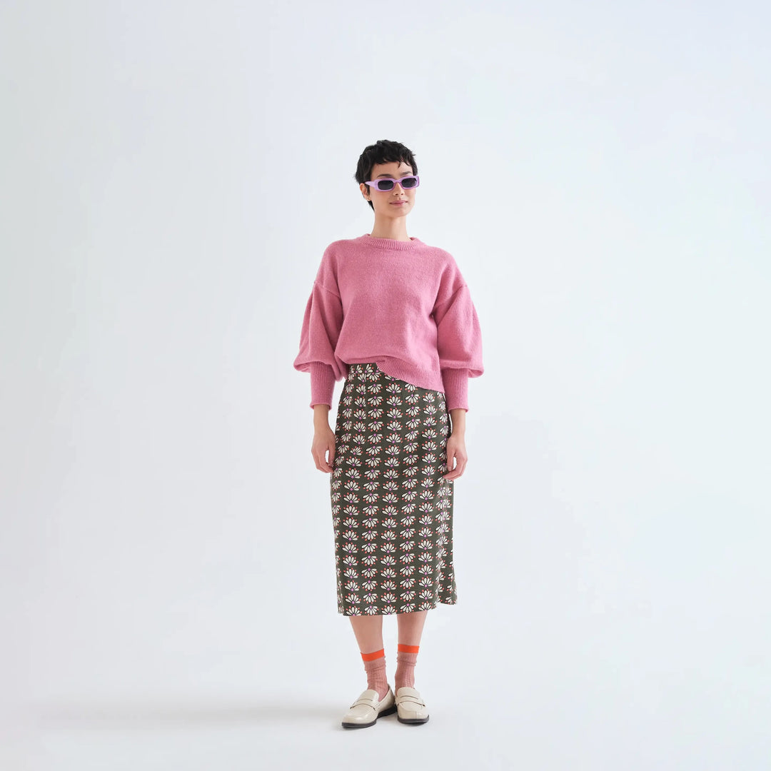 FALDA - Compañía Fantástica, Midi con estampado Geometry