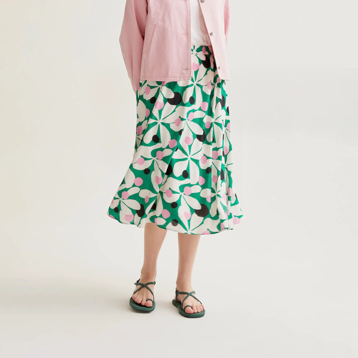 FALDA - Compañía Fantástica, Midi estampado Hosta