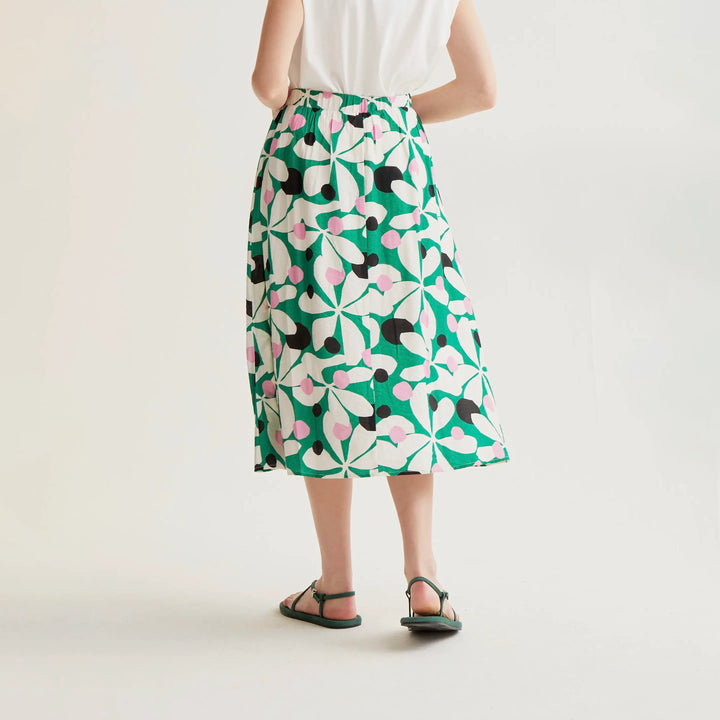 FALDA - Compañía Fantástica, Midi estampado Hosta