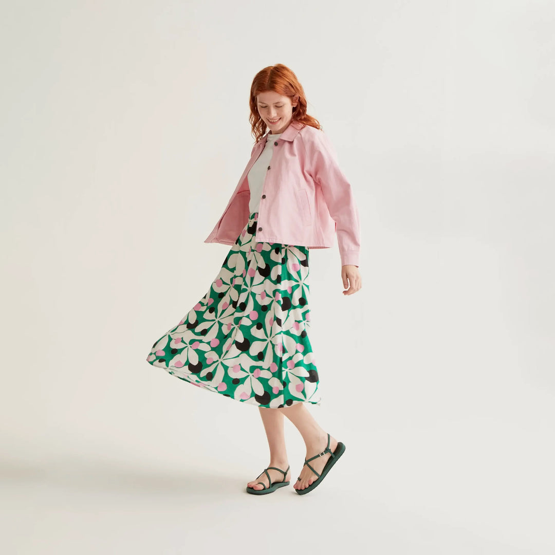 FALDA - Compañía Fantástica, Midi estampado Hosta