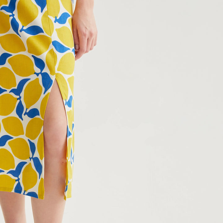 FALDA - Compañía Fantástica, Midi con estampado Limoncello