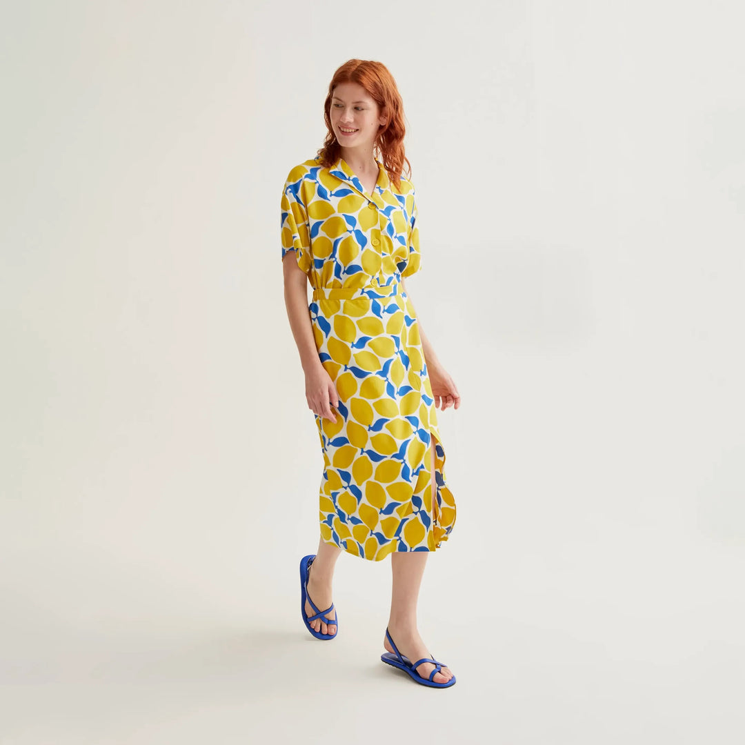 FALDA - Compañía Fantástica, Midi con estampado Limoncello