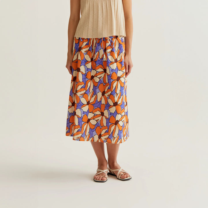 FALDA - Compañía Fantástica, Midi estampado Marigold