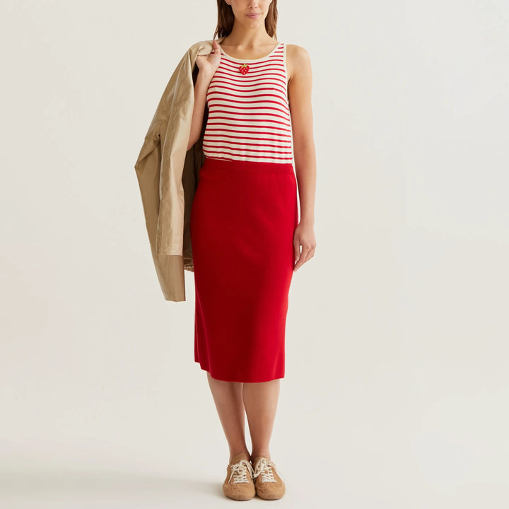 FALDA - Compañía Fantástica, Midi punto rojo