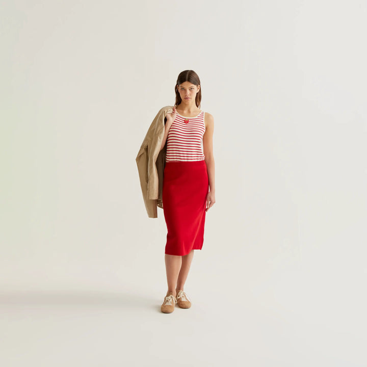 FALDA - Compañía Fantástica, Midi punto rojo