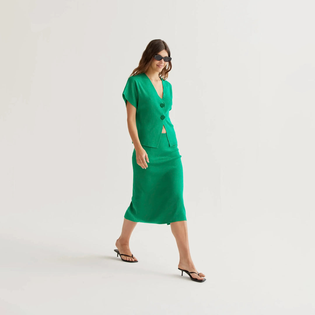 FALDA - Compañía Fantástica, Midi punto verde