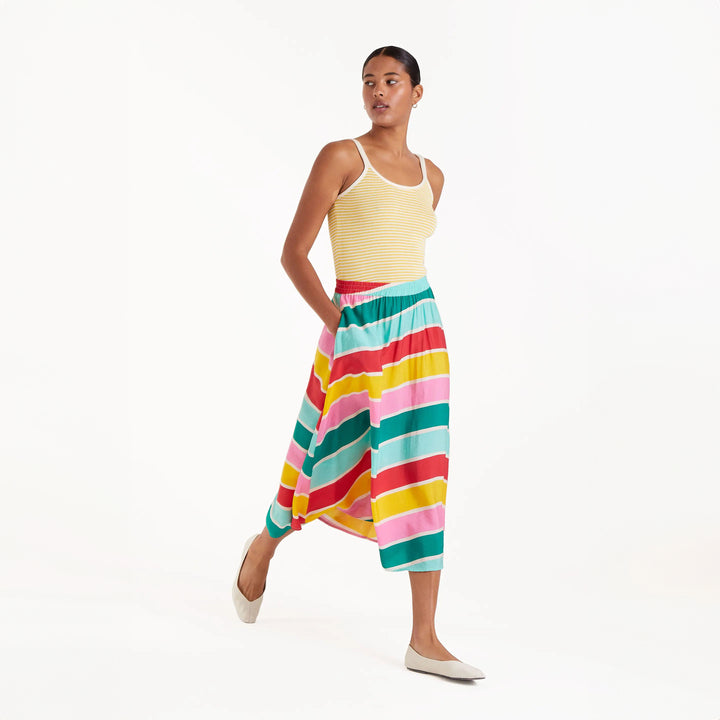 FALDA - Compañía Fantástica, Midi rayas Colour Wave