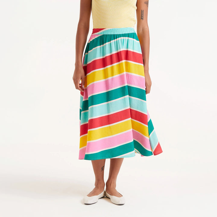 FALDA - Compañía Fantástica, Midi rayas Colour Wave