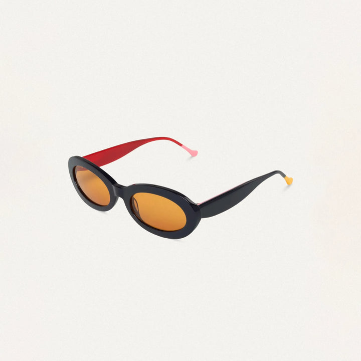 GAFAS DE SOL - Compañía Fantástica, Azul marino con punta patillas multicolor rosa y amarillo