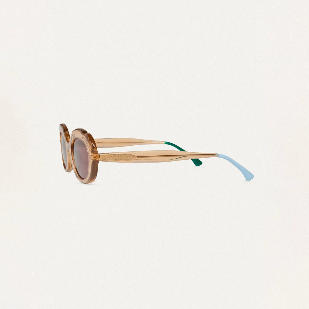 GAFAS DE SOL - Compañía Fantástica, Ambar con punta patillas multicolor verde y azul claro