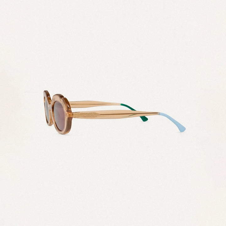 GAFAS DE SOL - Compañía Fantástica, Ambar con punta patillas multicolor verde y azul claro