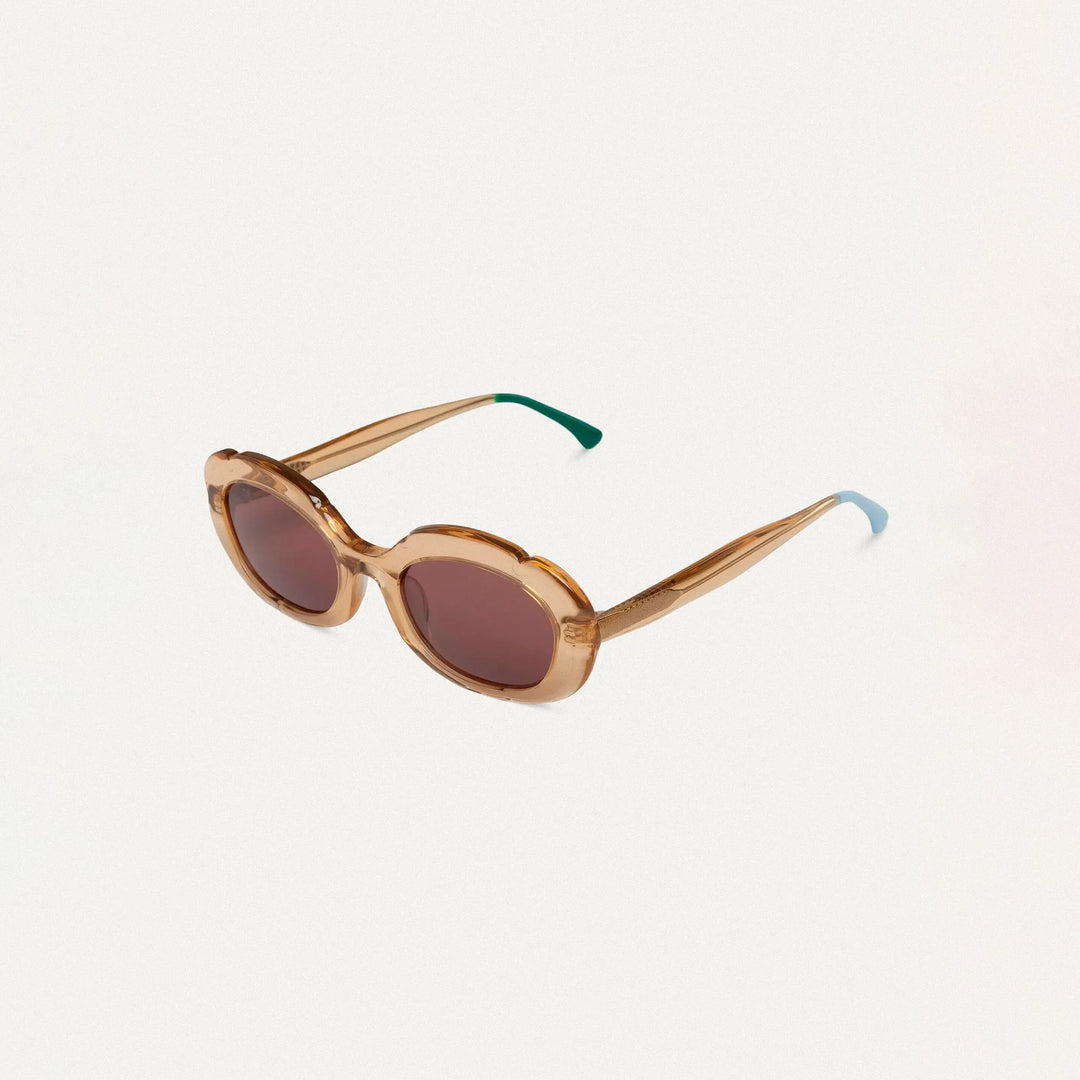 GAFAS DE SOL - Compañía Fantástica, Ambar con punta patillas multicolor verde y azul claro