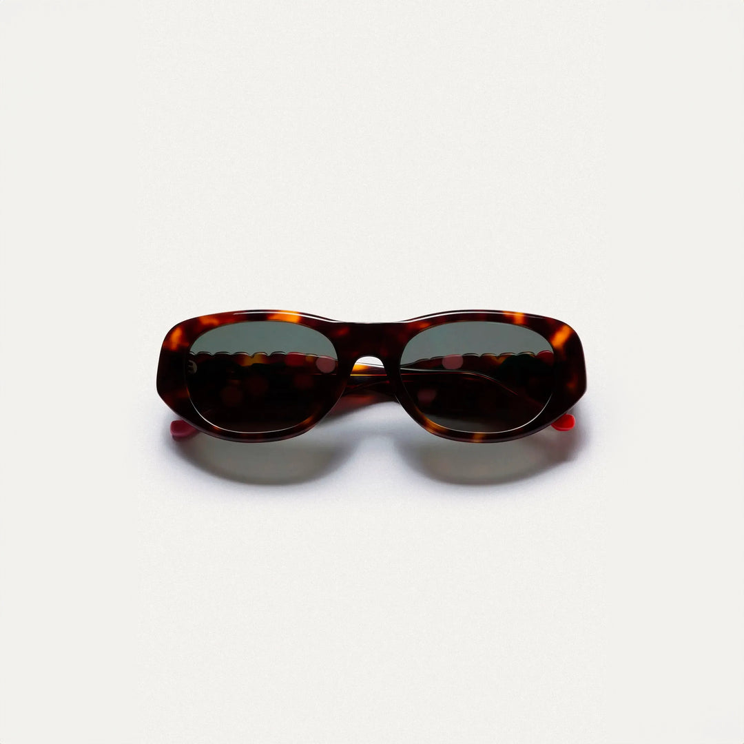 GAFAS DE SOL - Compañía Fantástica, Marrones con estampado Guinda