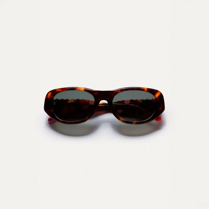 GAFAS DE SOL - Compañía Fantástica, Marrones con estampado Guinda