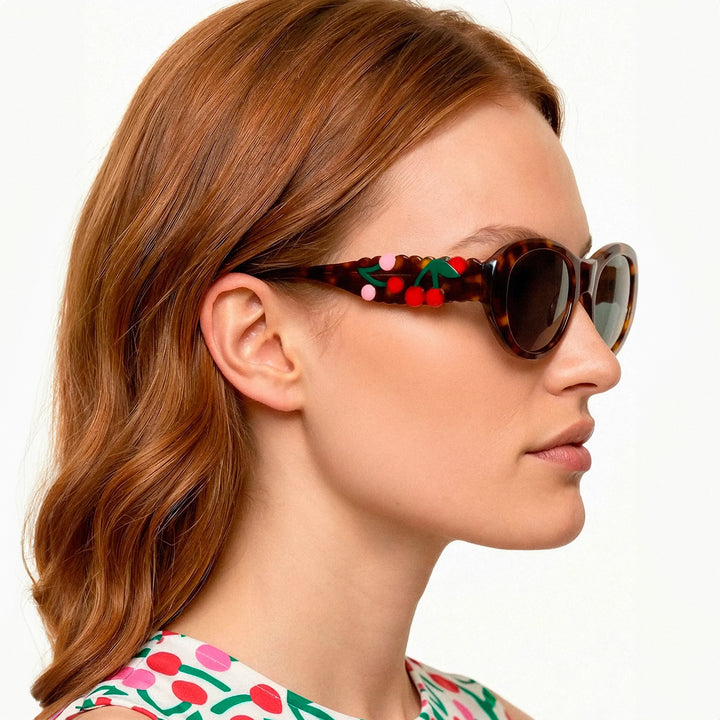 GAFAS DE SOL - Compañía Fantástica, Marrones con estampado Guinda