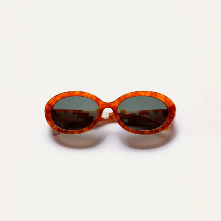 GAFAS DE SOL - Compañía Fantástica, Marrones con estampado margaritas