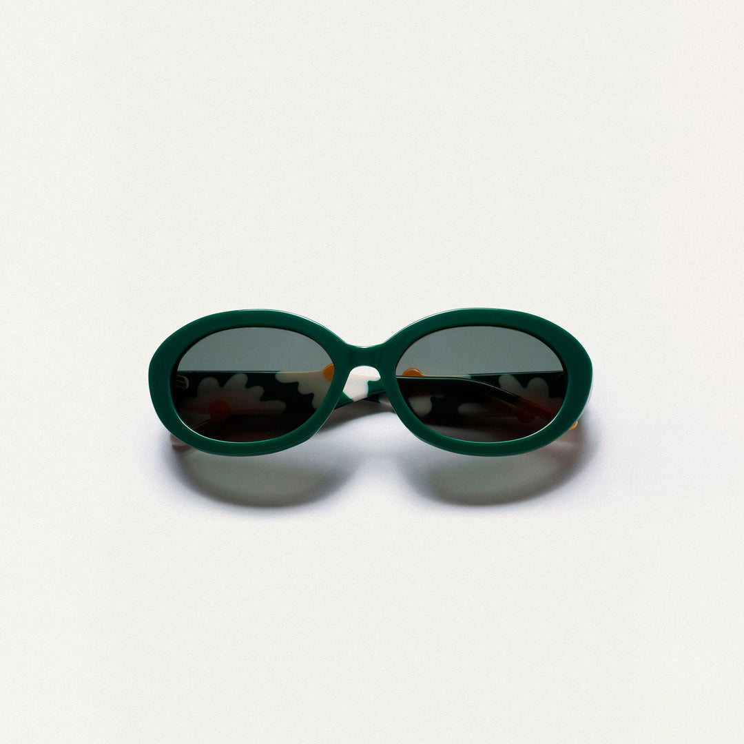 GAFAS DE SOL - Compañía Fantástica, Verdes con estampado margaritas
