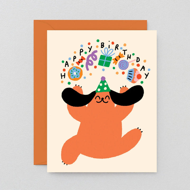 GREETING CARD - Wrap Magazine, Birthday Dog