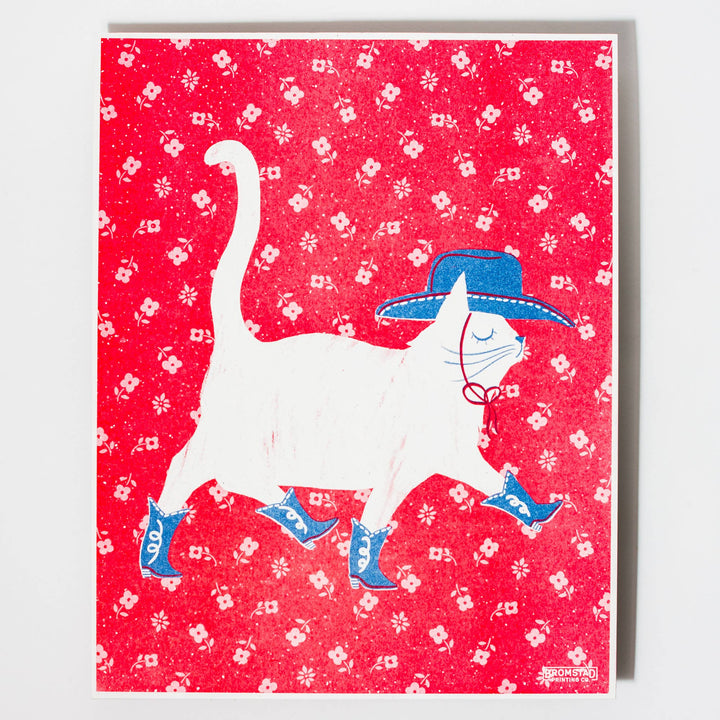 ILUSTRACIÓN - Bromstad Printing Co., Cowboy Cat