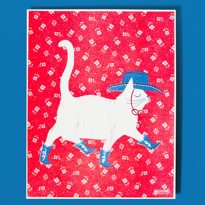 ILUSTRACIÓN - Bromstad Printing Co., Cowboy Cat