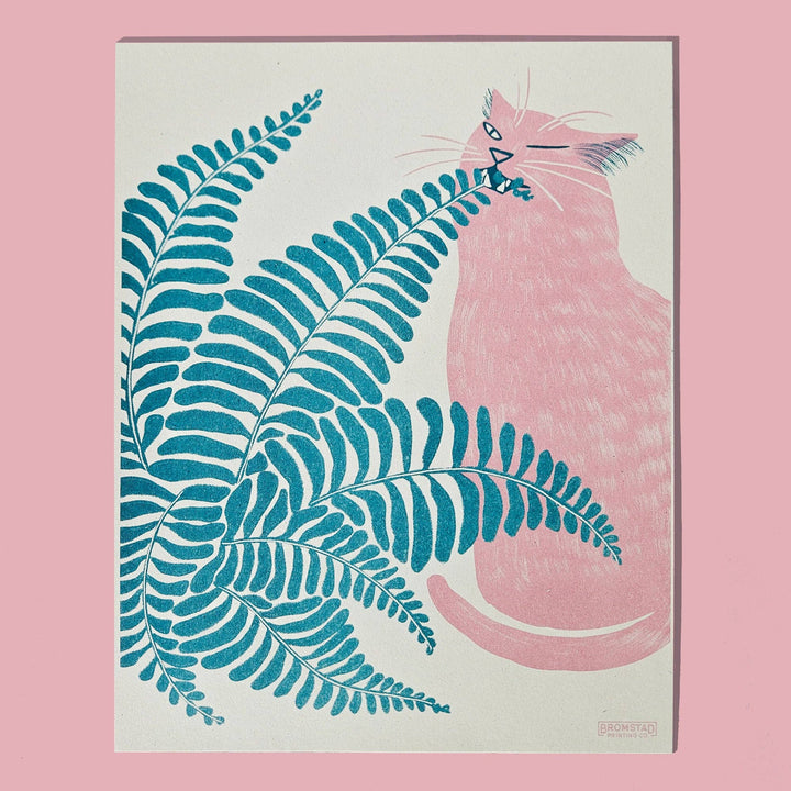 ILUSTRACIÓN - Bromstad Printing Co., Fern Cat