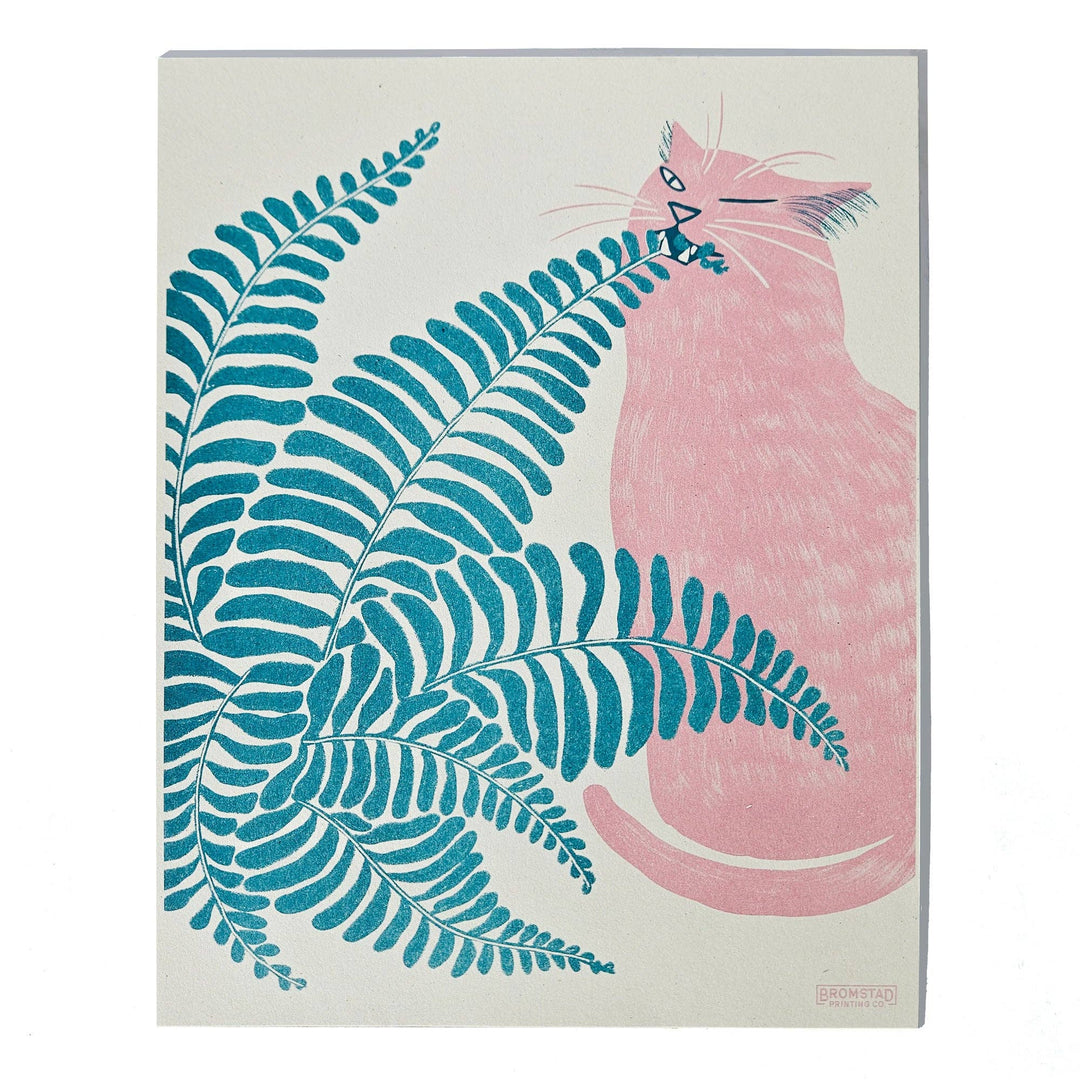 ILUSTRACIÓN - Bromstad Printing Co., Fern Cat