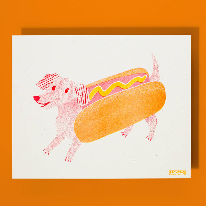 ILUSTRACIÓN - Bromstad Printing Co., Hot Dog