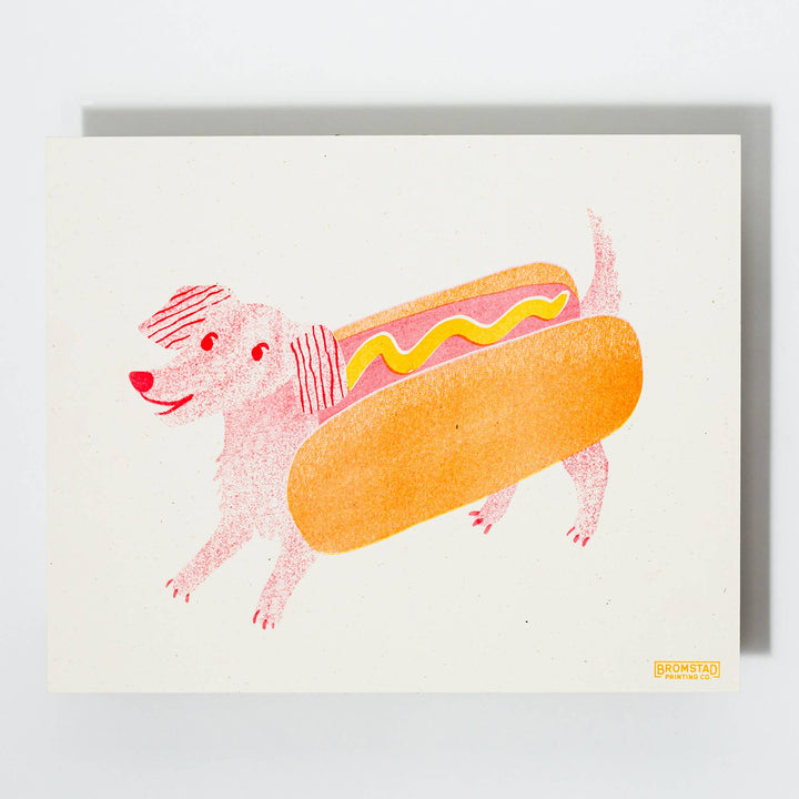 ILUSTRACIÓN - Bromstad Printing Co., Hot Dog