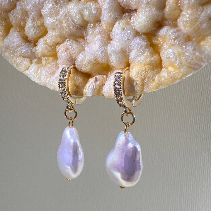 PENDIENTES - Terami, Lagrima perla oro