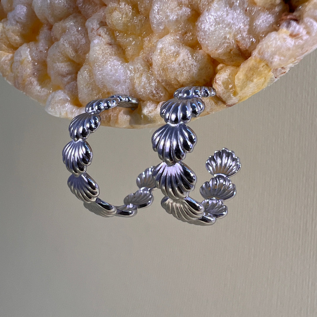 PENDIENTES - Terami, Conchas plata