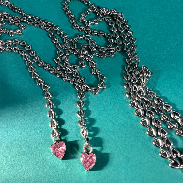 COLLANA - Terami, Ghirlanda cuori argento