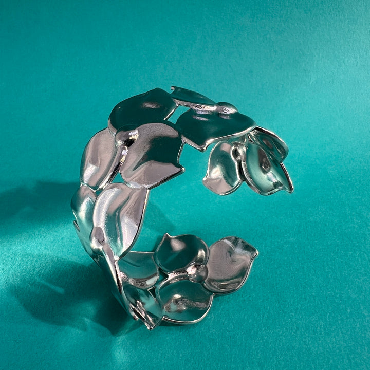 BRACCIALE - Terami, Fiori argento