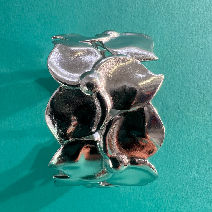 BRACCIALE - Terami, Fiori argento