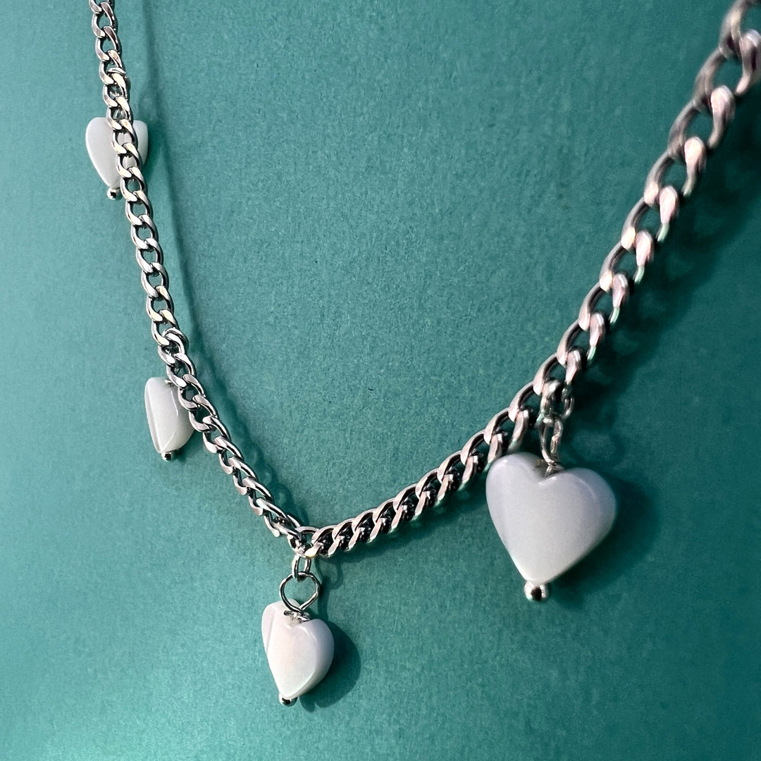 COLLANA - Terami, Ghirlanda cuori argento