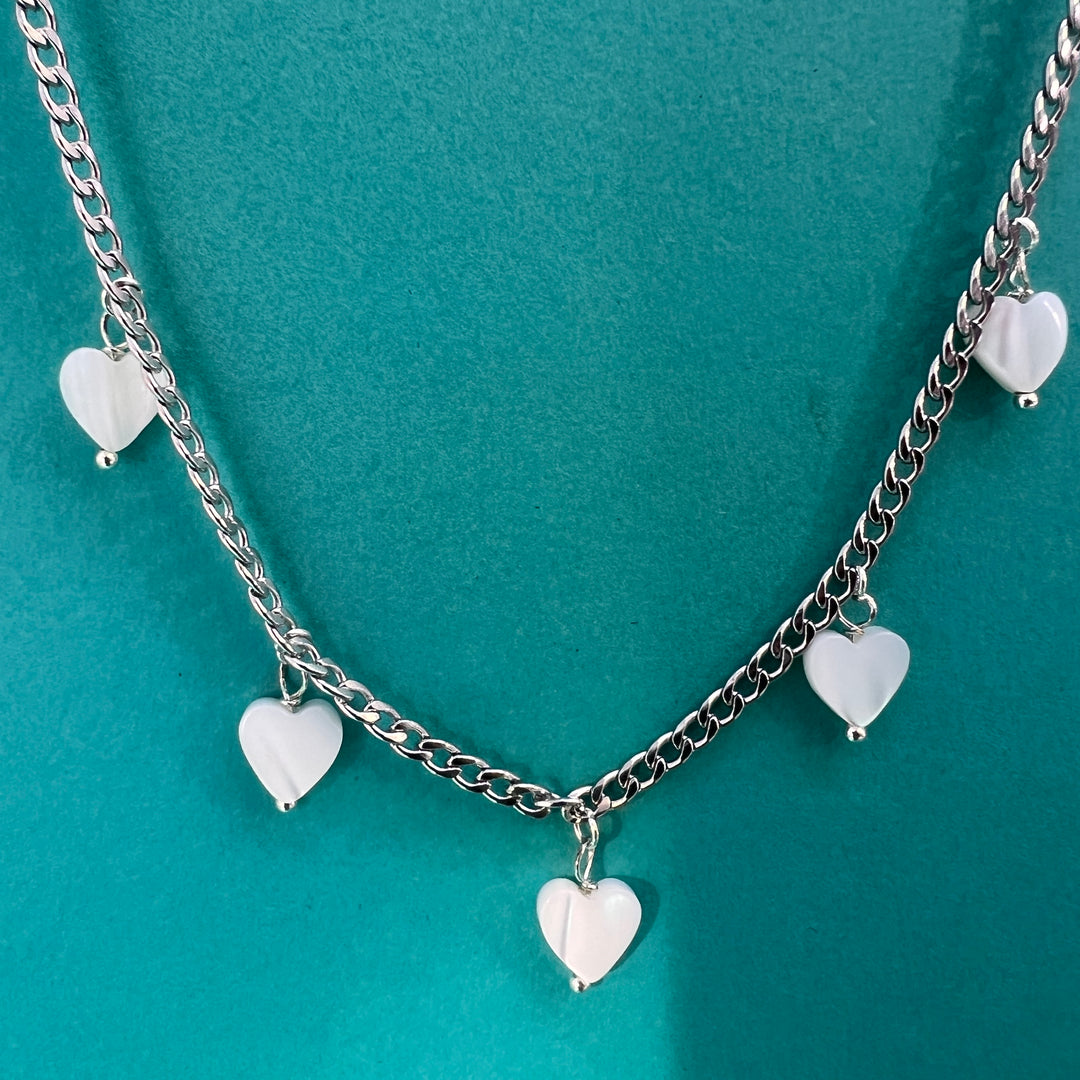 COLLANA - Terami, Ghirlanda cuori argento