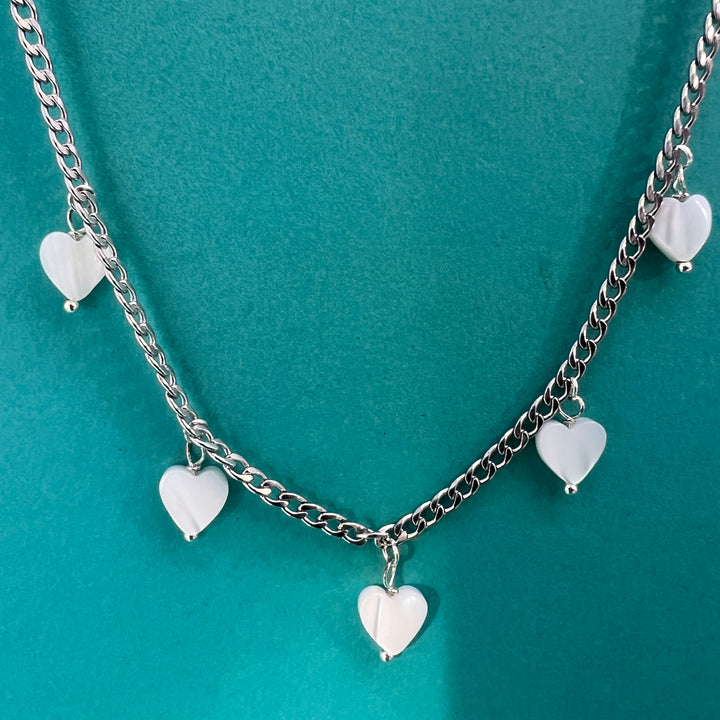 COLLANA - Terami, Ghirlanda cuori argento