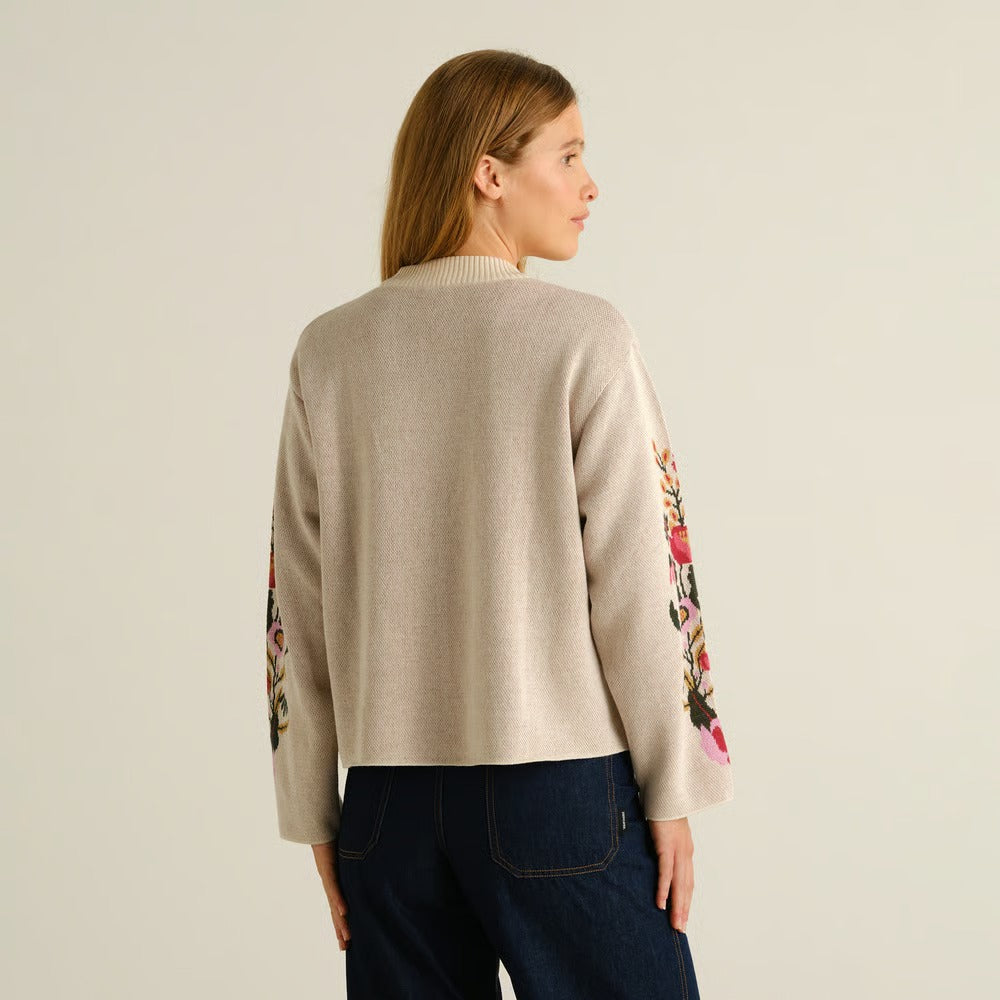 JERSEY - DEDICATED, Limhamn Folk Flower Vanilla White