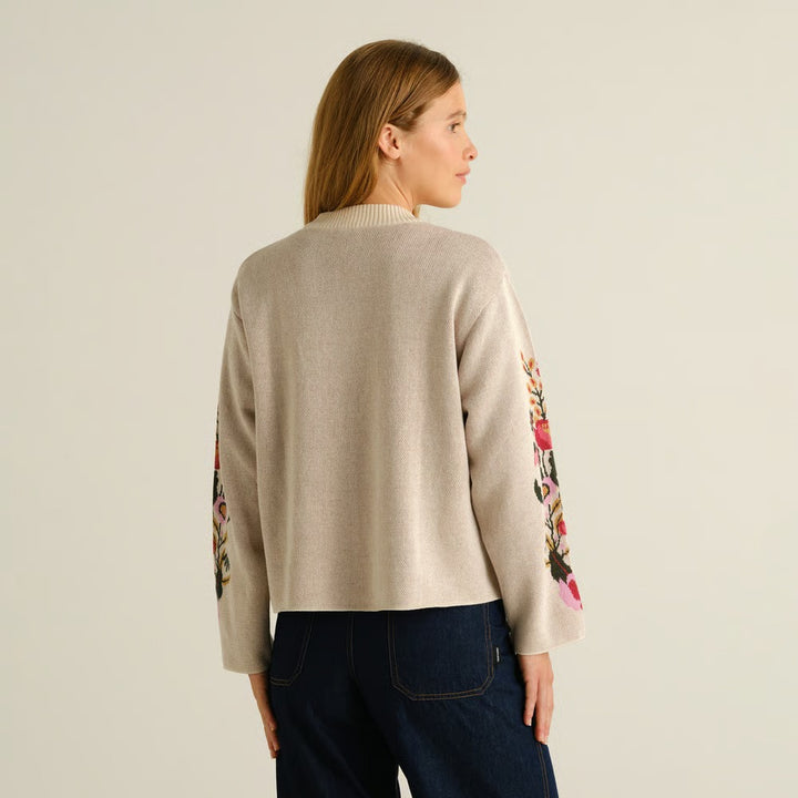 JERSEY - DEDICATED, Limhamn Folk Flower Vanilla White