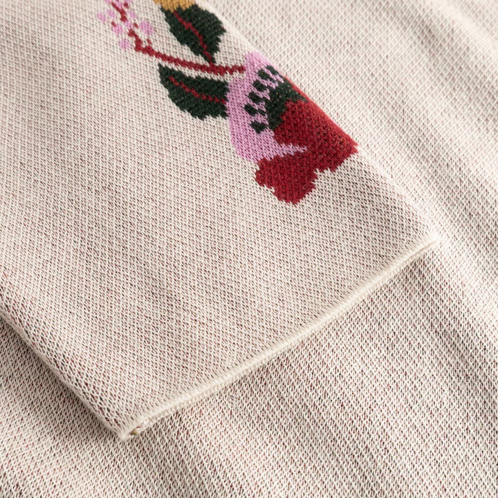 JERSEY - DEDICATED, Limhamn Folk Flower Vanilla White