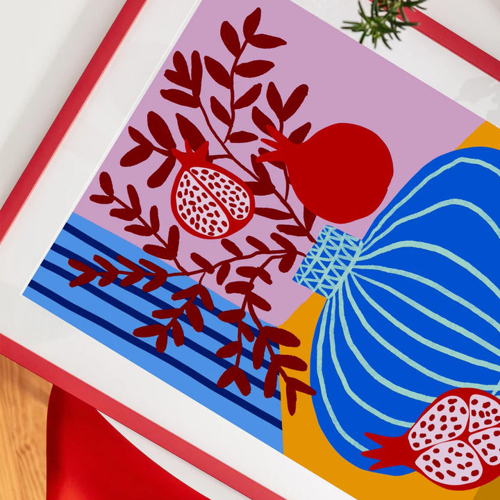 ILUSTRACIÓN - Teresa Rego, Juicy Pomegranate Fruits