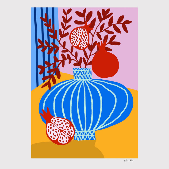 ILUSTRACIÓN - Teresa Rego, Juicy Pomegranate Fruits