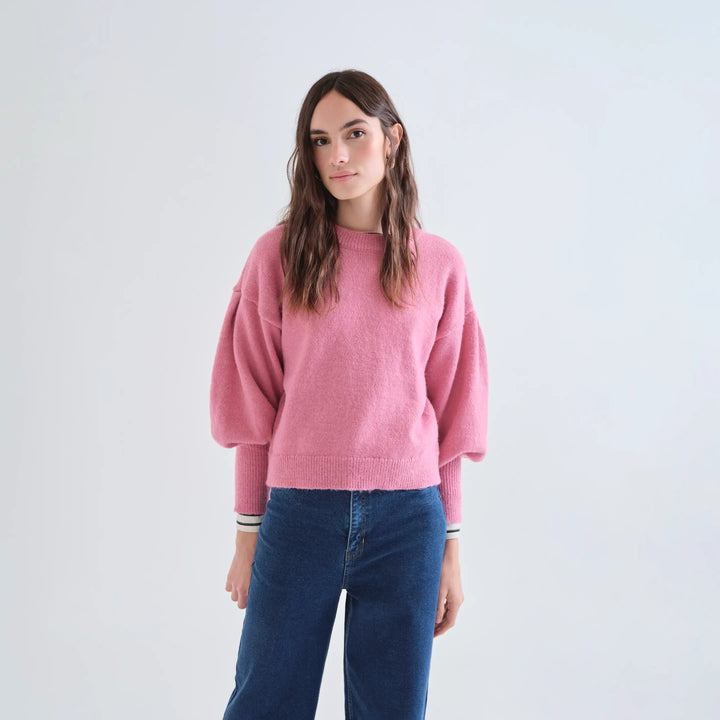 MAGLIONE - Compañía Fantástica, Maglia morbida a righe bianche e verdi