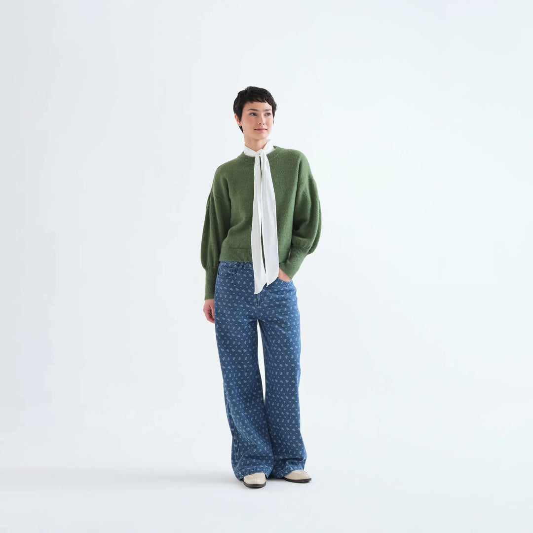 MAGLIONE - Compañía Fantástica, Maglia morbida a righe bianche e verdi